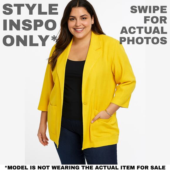 Laura Gayle Golden Blazer, Size 18W – Bold & Chic Jacket [0294] - Picture 3 of 9